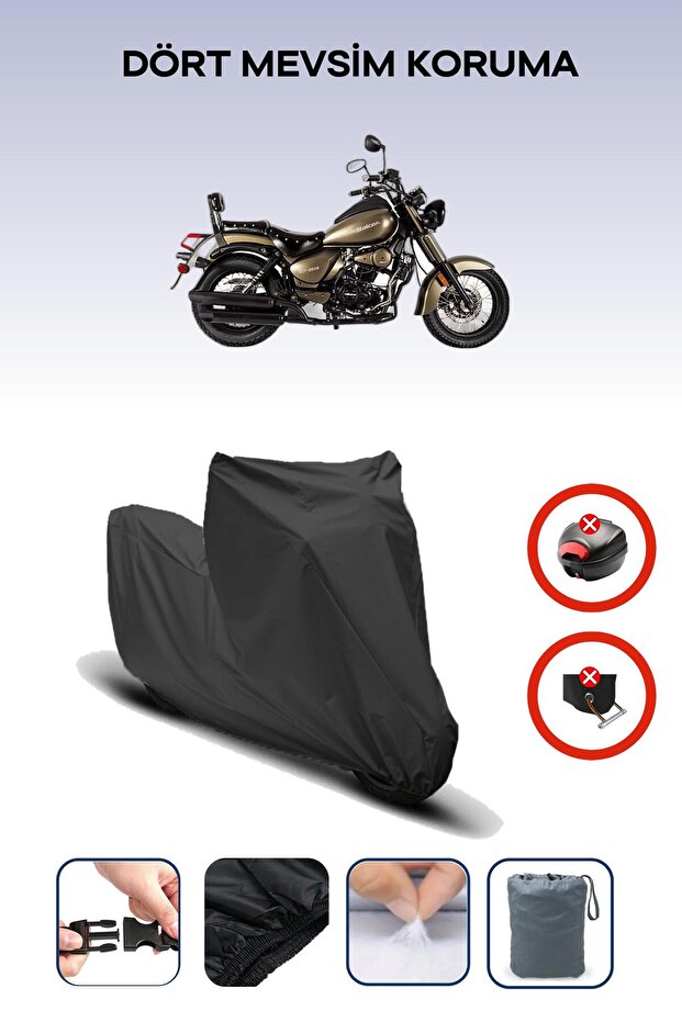Black Falcon Freedom 250 Compatible Motorcycle Tarpaulin, Motor Cover