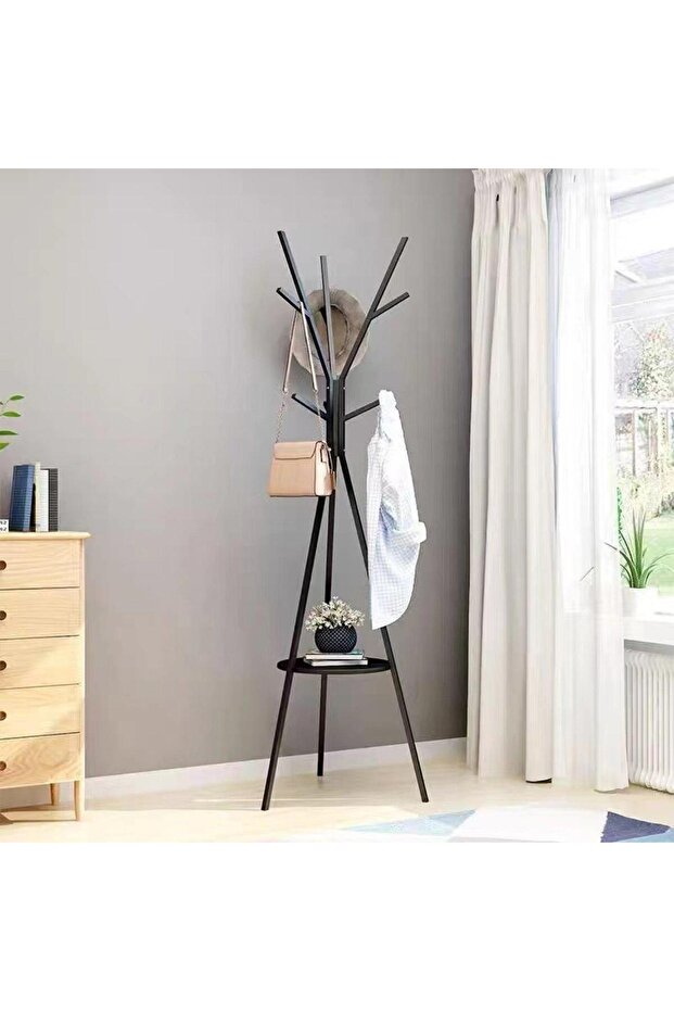 Modern contemporary design clothes rack with multiple hooks - 6