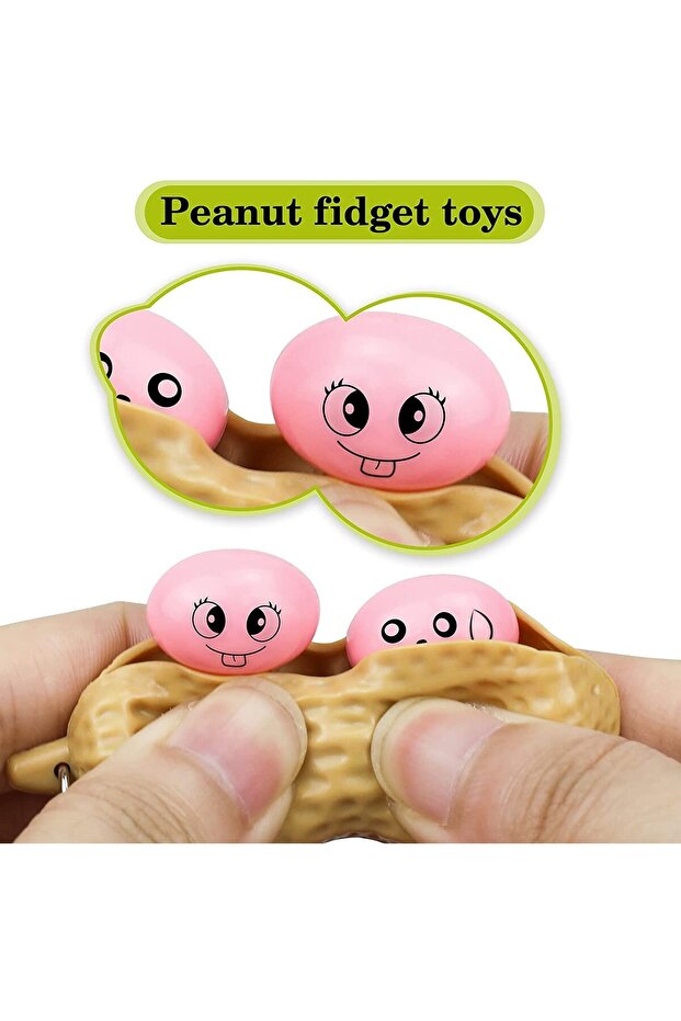 Flippy Fidget Toy, Peanut Pattern, Cream - 2