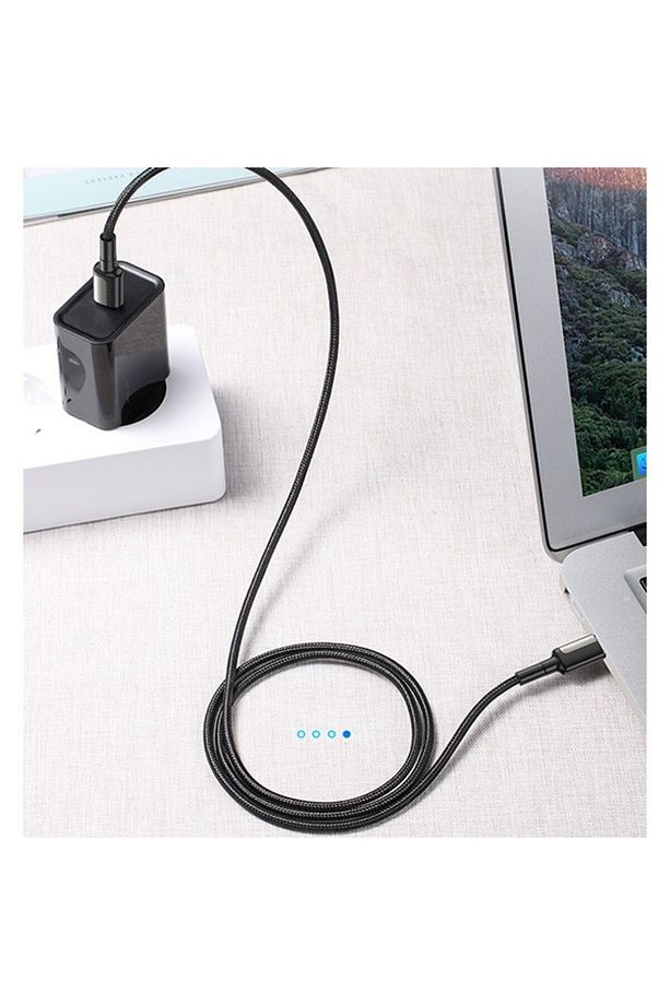 KUULAA Type C Type-C PD 60W QC4.0 Hizli Sarj ve Data Kablosu 1Metre SIYAH,GRI - 6
