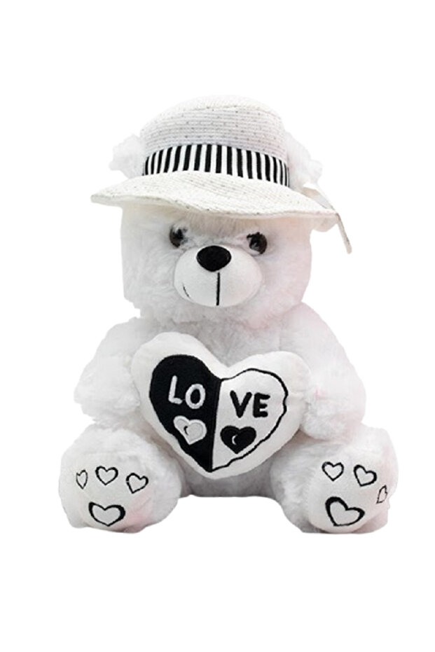 دب محشو مطبوع عليه رسالة حب - 1