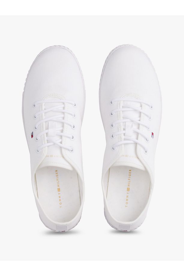 Logolu Şık Görünümlü Bağcıklı Canvas Kadın Sneaker - 5