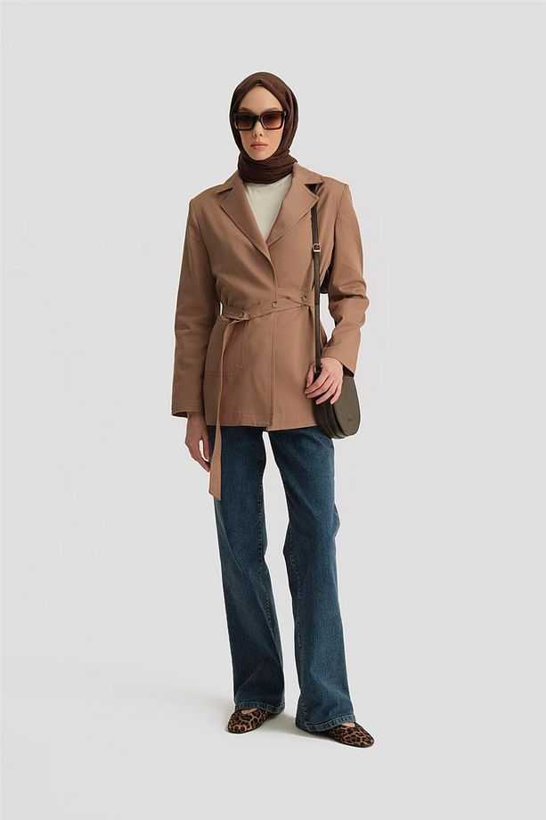 Anvelop Blazer Ceket 25y5911 Vizon - 2