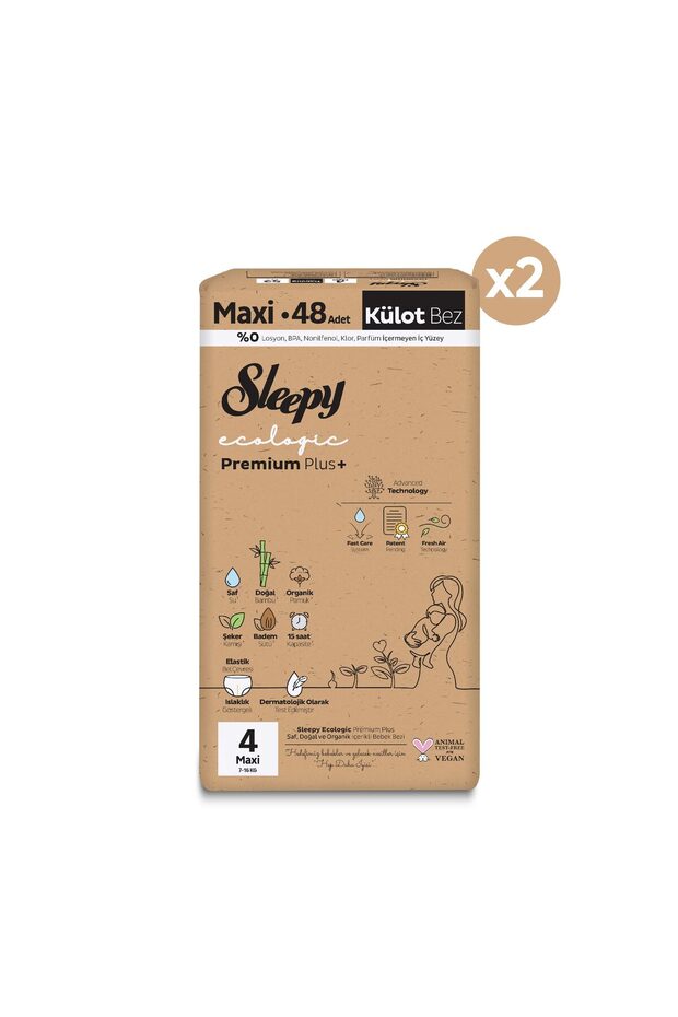 Ecologic Premium Plus Süper Paket Külot Bez 4 Numara Maxi 96 Adet - 3