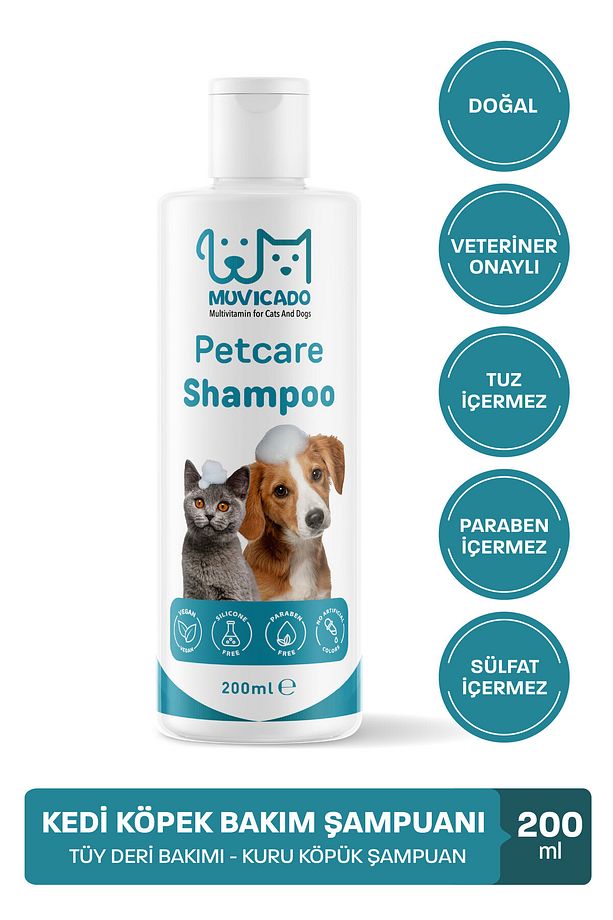 Kedi Köpek Şampuanı Tüy Döken Kedilere Özel Kedi Köpek Kuru Köpük Şampuan - 1