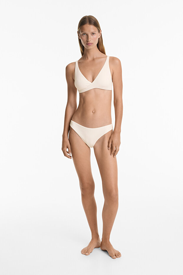 Çapraz pike halter bikini üstü - 2