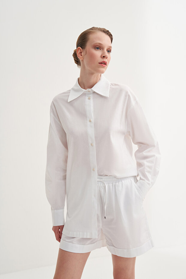 Basic Keten Gömlek - 2