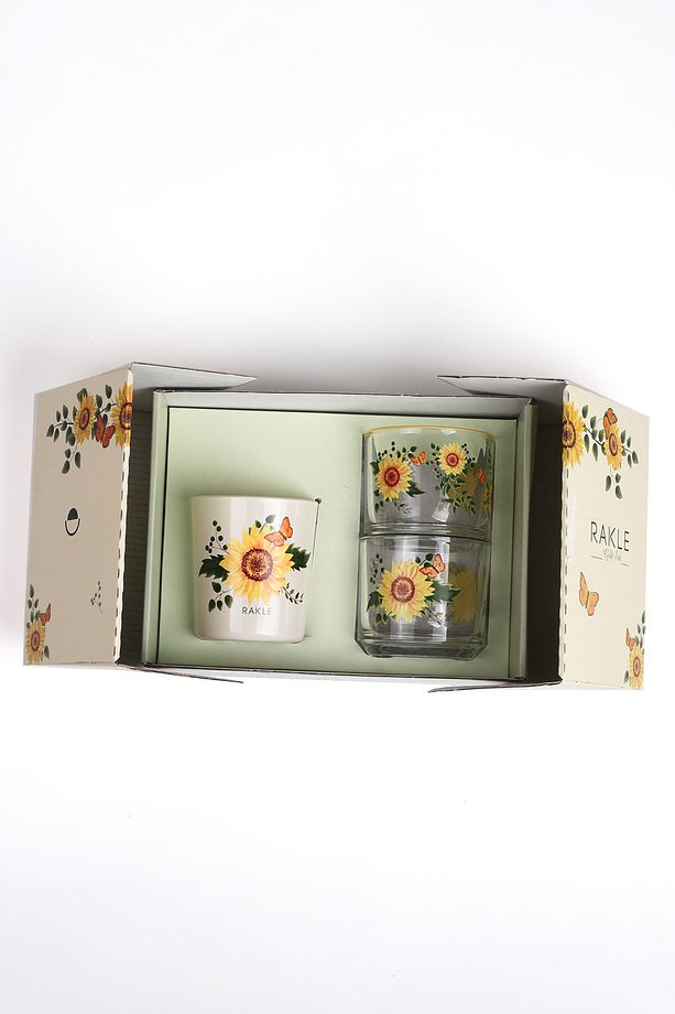 Sun Flower Stackable 3'lü Hediye Seti 180 cc - 2