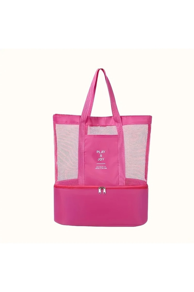 Lightweight, Foldable Beach Bag with Cooler Compartment, Gym, Picnic, Outdoor Activity, Vacation Bag