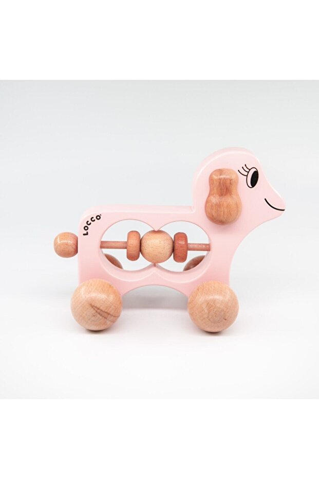 Ahşap Kuzu Pembe - 3