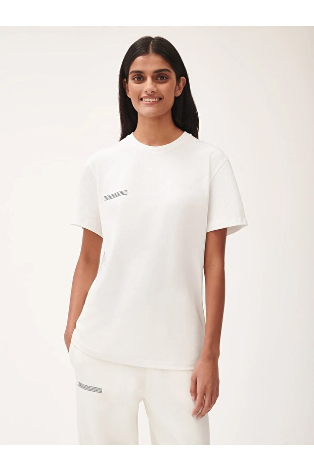 White Unisex Nature Concept Printed Oversize T-Shirt