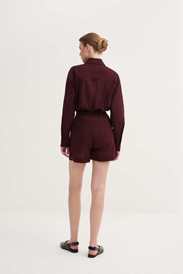 Basic Keten Gömlek - 6