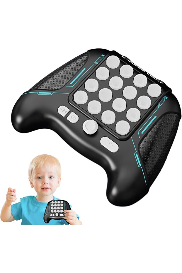 Interactive Pop It Console Toy, Controller, 5 Game Modes, Sounds & Lights, Black - 3