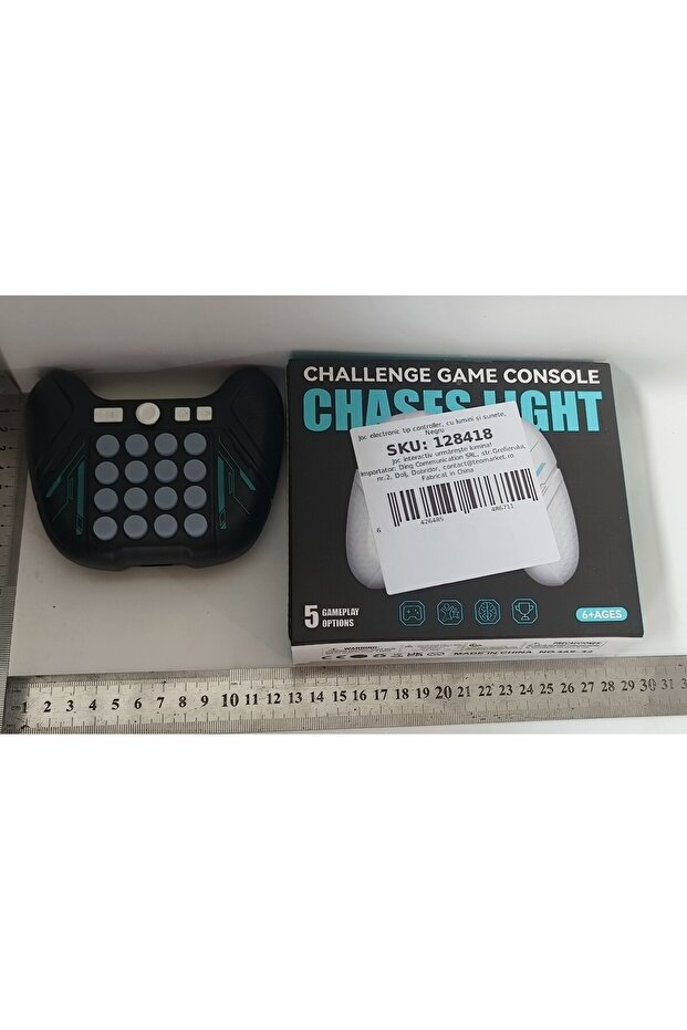 Interactive Pop It Console Toy, Controller, 5 Game Modes, Sounds & Lights, Black - 2