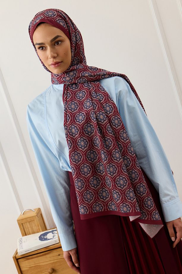 Daily Print Şal Ruby Desenli - 6