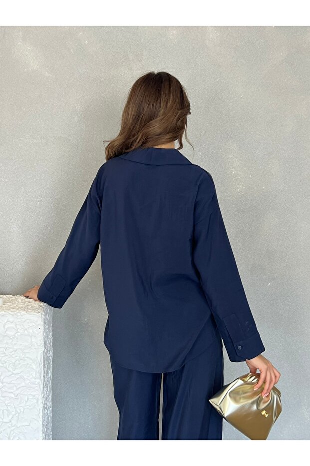 Oversize Modal Kadın Gömlek - 6