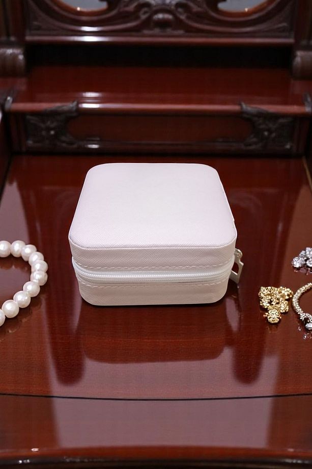 Takı Kutusu Makyaj Organizer'i Kolye Küpe Yüzük Takı Standı - Pembe - 4