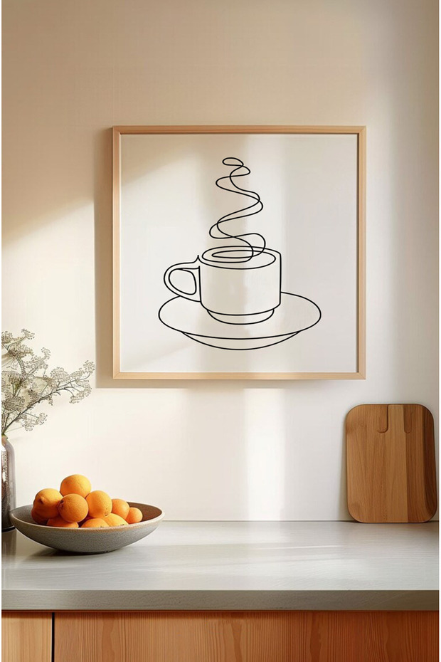 Ahşap Çerçeveli Mdf Kare Tablo Seti Mutfak Için - 5