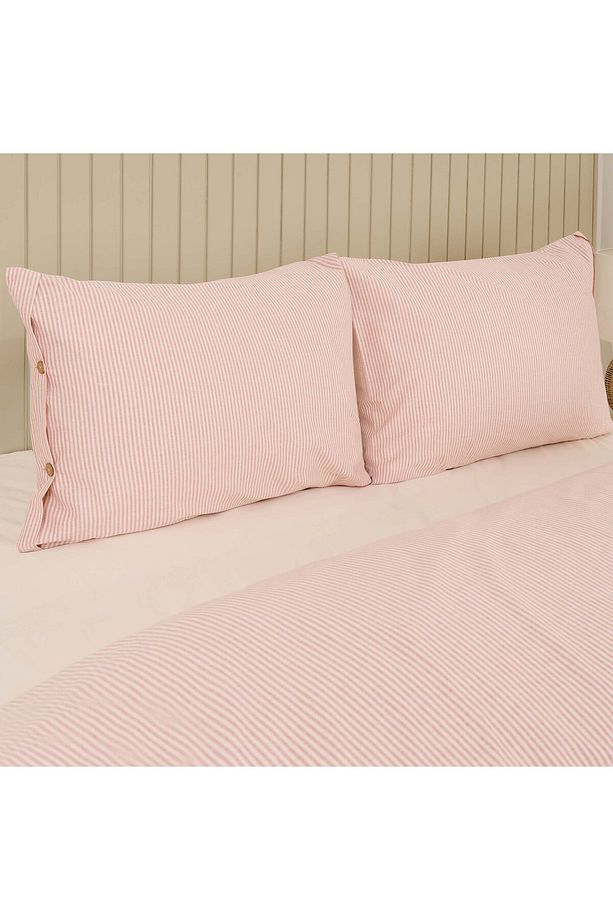 Soft Stripe Tek Kişilik Nevresim Takımı - Kiremit - 3
