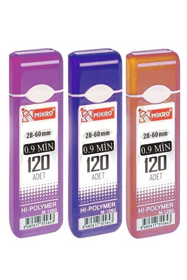 Kalem Ucu 120 li 0.9 mm 2B 3 Paket Çoklu Versatil Kalem Uç Mekanik Uçlu Otomatik Kurşun Mikro Kalem - 1