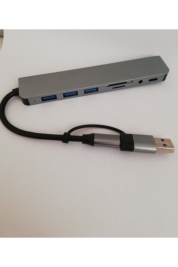 8-in-1 USB-C Çoklu Port Hub – Type-C Adaptör, SD/TF Kart, USB 3.0 & 2.0, Audio - 4