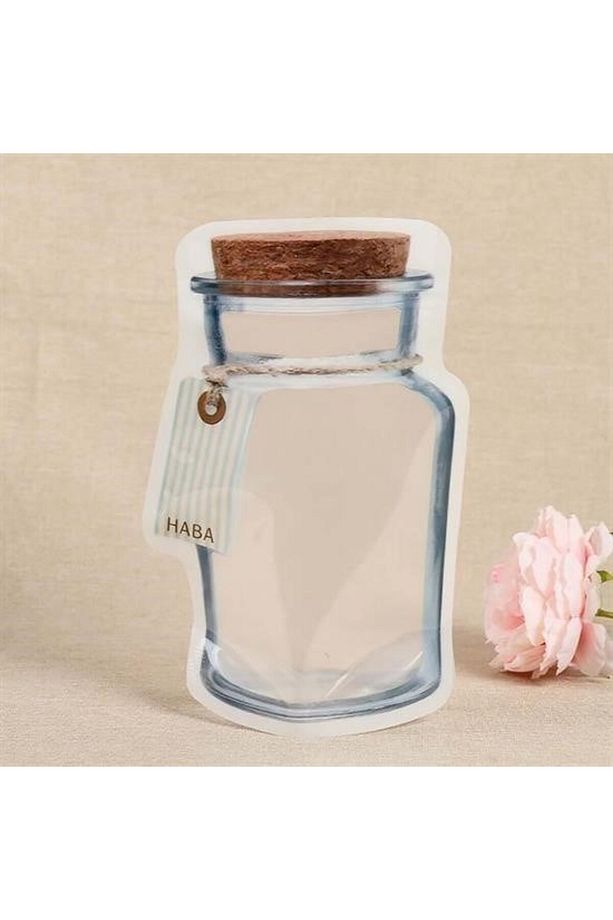 Betsima® Kavanoz Görünümlü Kilitli Poşet Çıtçıtlı ve Pratik Torba 4 Adet - 6