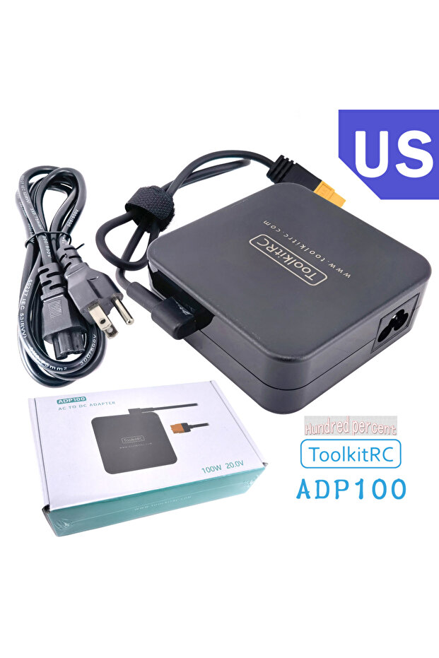 ADP100 US ToolKitRC ADP100 100W 20V Power Supply With XT60 Output Adapter For M6D M6 M7 M6DAC ISDT - 1