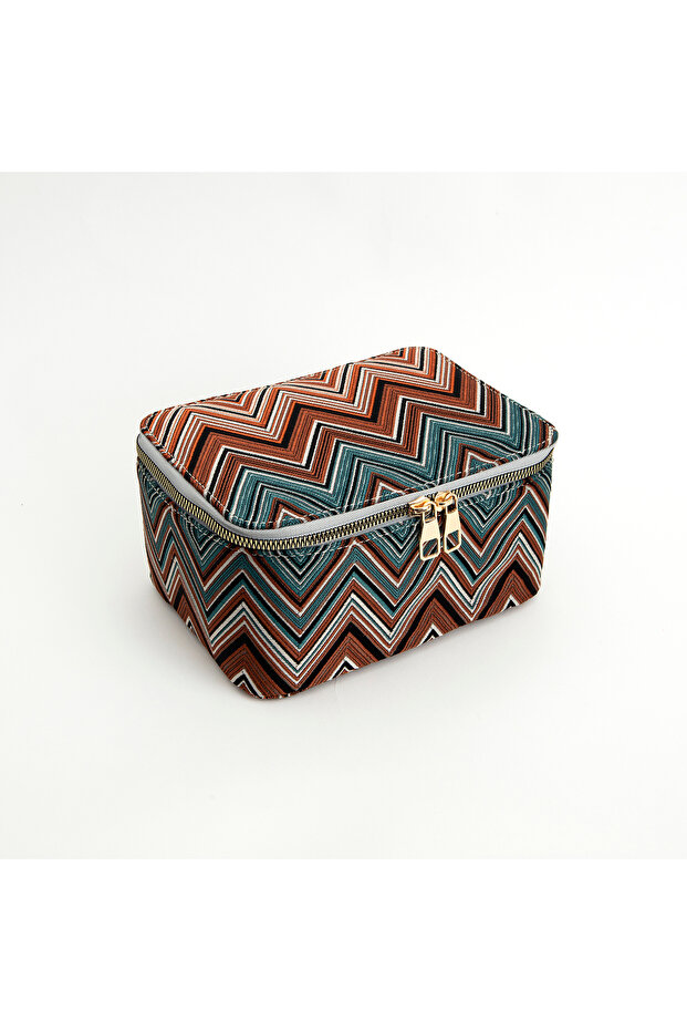 Zigzag Makeup Bag - 1