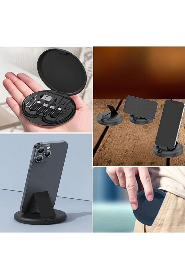 Betsima® 60w Destekli Kablo Kutusu Seyahat Kablo Seti 5'i 1 arada USB Type-C Şarj Kablosu Seti - 4