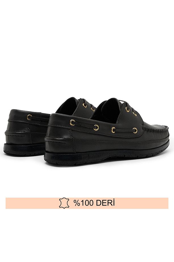 Hakiki Deri Siyah Erkek Loafer Ayakkabı (DEXTER) 39-47 - 3