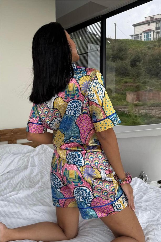 Stagione Estiva Saten Kısa Pijama Takımı CSE3004 - 3