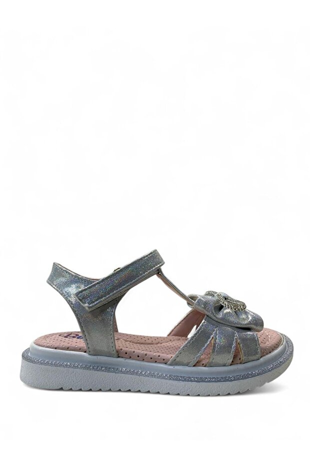 Orthopedic Girl's Preschool Silver Stone Sandals