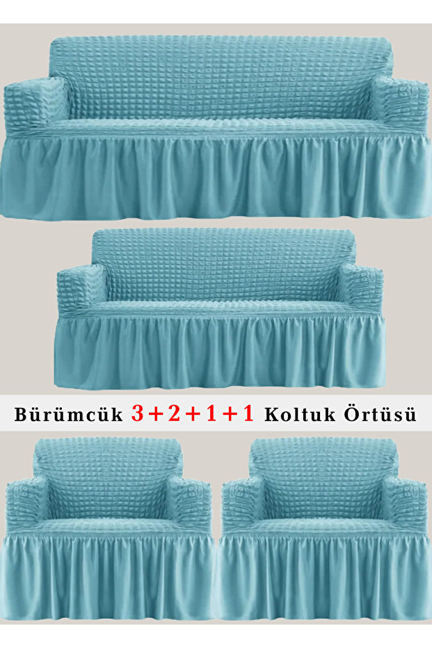 Bürümcük Seat Cover, Sofa, Sofa Bed Cover, Seat Cover 3 2 1 1 Set