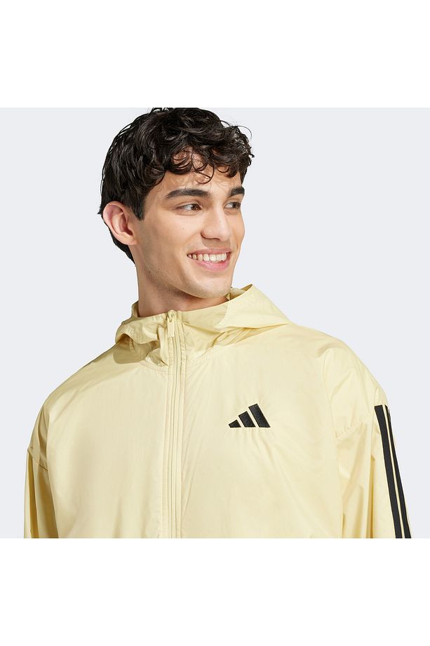 Essentials 3 Stripes Windbreaker Erkek Sarı Ceket - 5
