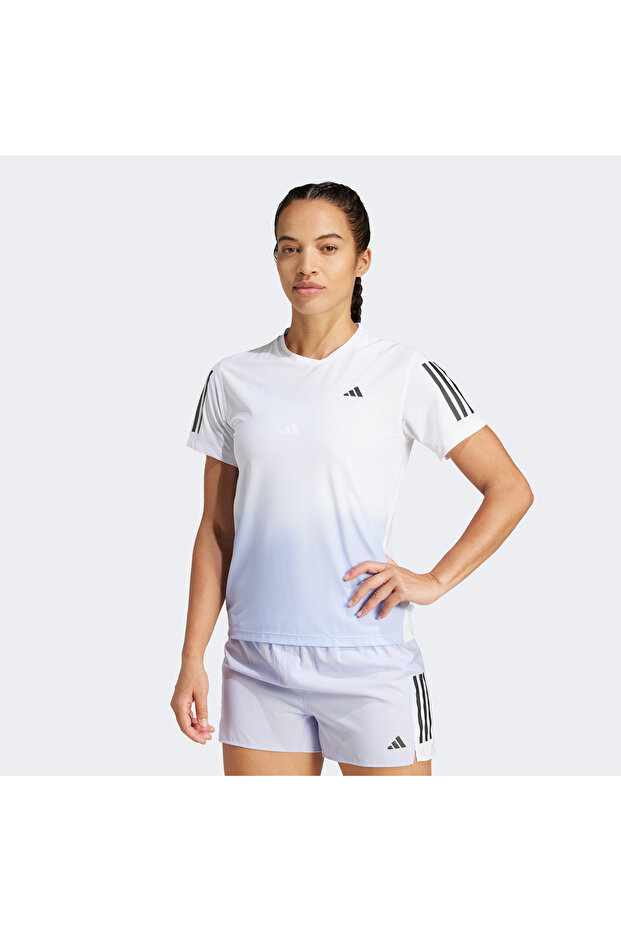 Own The Run Climacool Colorblock Kadın Beyaz T-Shirt - 4
