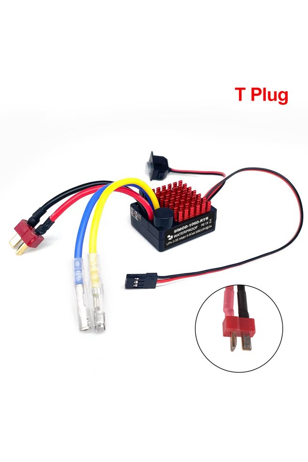 T Plug 9IMOD 60A Brushed Fahrregler Fahrtenregler Speed Controller ESC für 1/10 RC Car