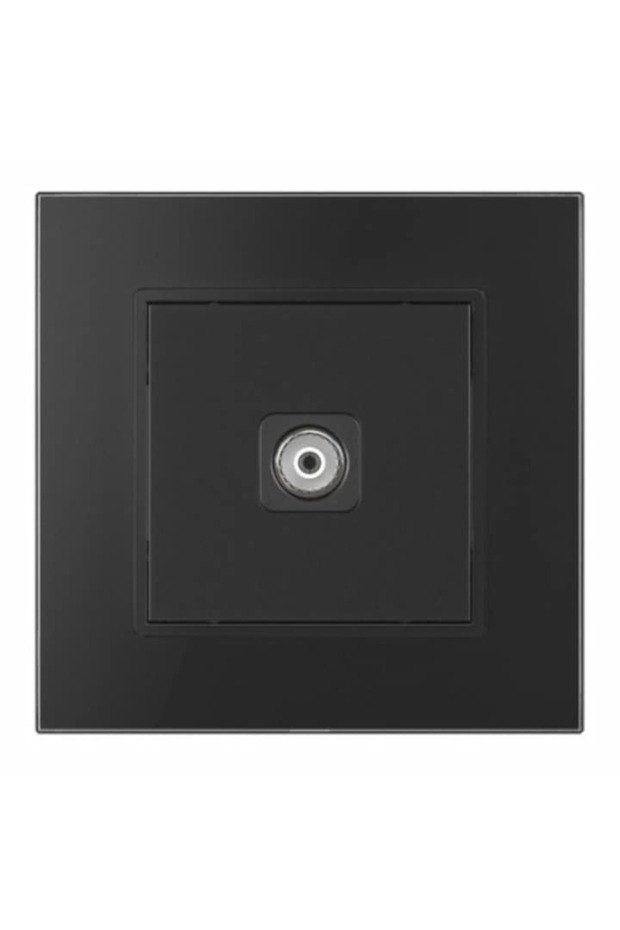 TV socket with black glass frame - 2