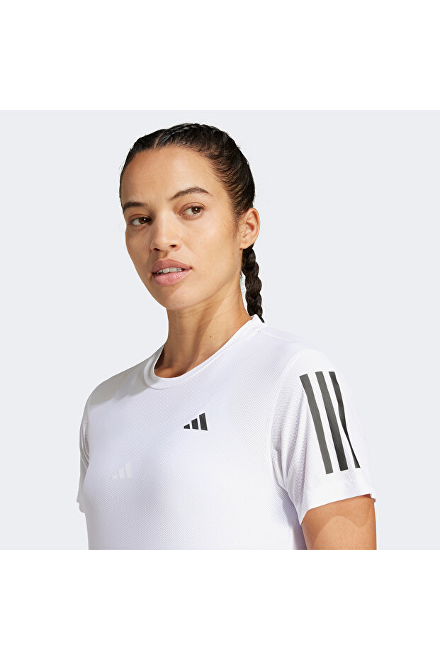 Own The Run Climacool Colorblock Kadın Beyaz T-Shirt - 5
