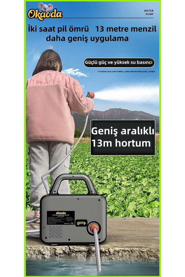 Lityum Pil Yüksek Su Basınçlı Temizleme Makinesi Su Pompası - 8
