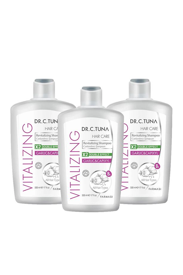 Dr.c.Tuna Vıtalızıng Sarımsaklı Şampuan 500 ml 3 Adet - 1