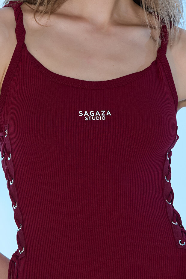 Ss6000 Gısele Askılı Mini Elbise - 4