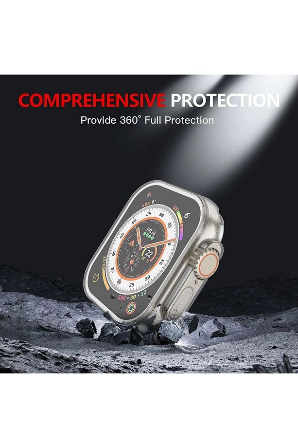 2 Adet Apple Watch 8 Ultra 9 Ultra 2 360 Tam Koruma (49 MM) Yumuşak Silikon Tpu Ekran Koruyucu Kılıf - 8
