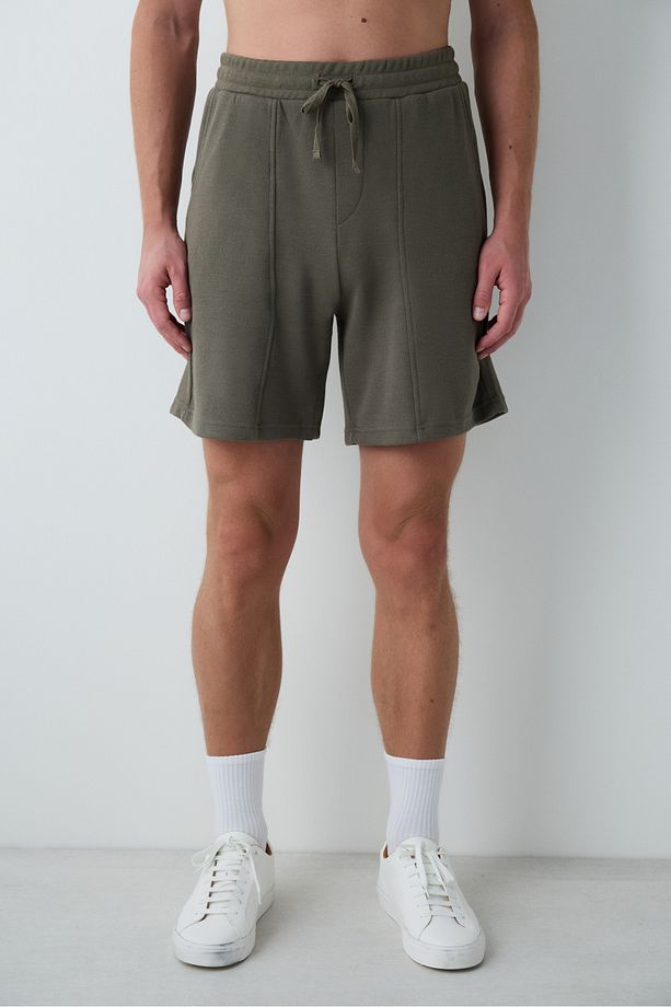 Erkek Timeless Haki Şort Pijama Altı - 1
