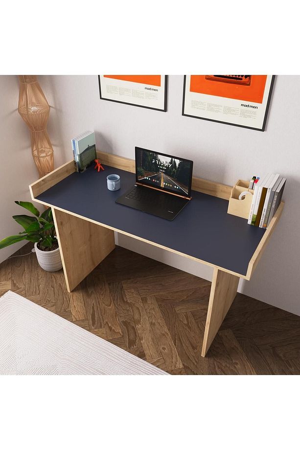 Somas S6512 Çalışma Masası Safir-mavi Ders Çalışma Ofis Masası Pratik Kurulum - 1