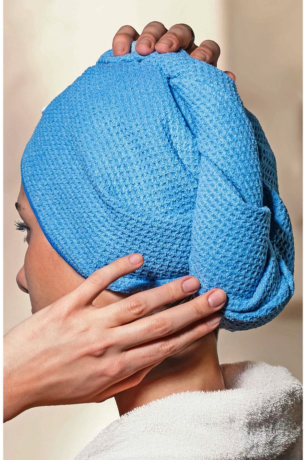 Mikrofiber Saç Bonesi Mavi - 1