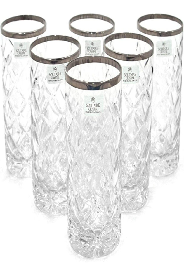 Solitaire 6-Piece Crystal Tumbler Set