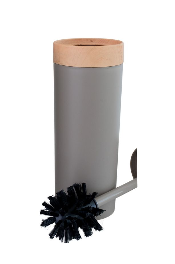 Bambu Desen WC Klozet Fırçası Plastik, Tuvalet Banyo WC Temizleme Fırçası Kahve - 3