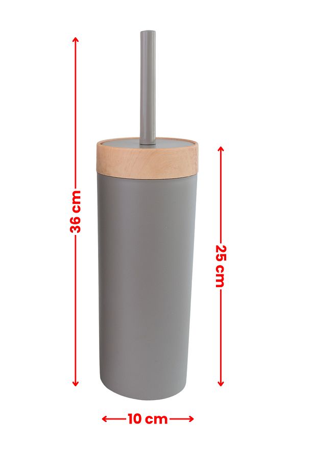Bambu Desen WC Klozet Fırçası Plastik, Tuvalet Banyo WC Temizleme Fırçası Kahve - 2
