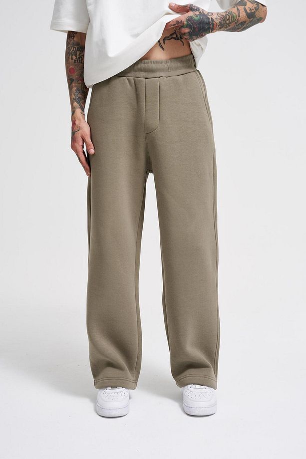 Erkek Oversize Baggy Eşofman Altı Khakı - 1