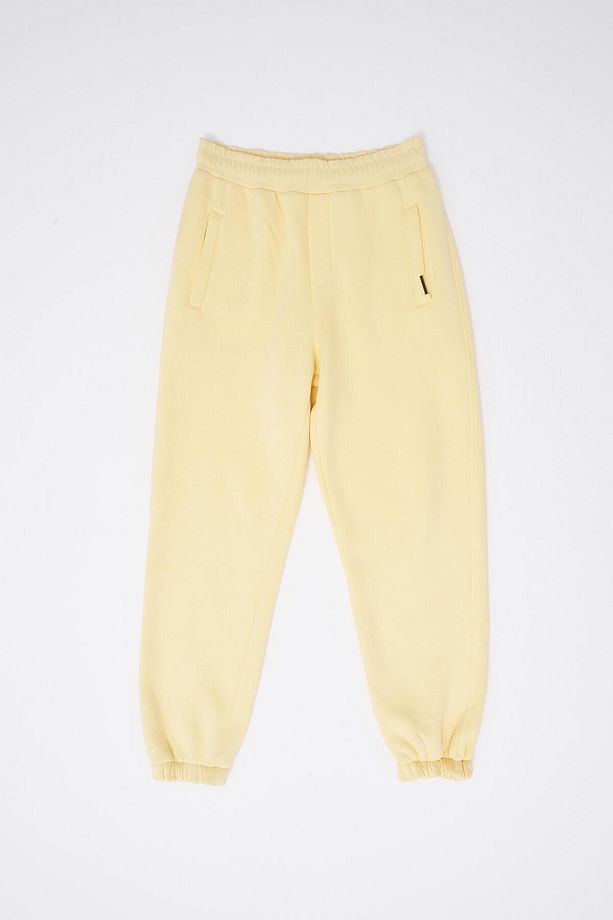 Erkek Basic Jogger Relaxed Sarı Eşofman Altı - 6